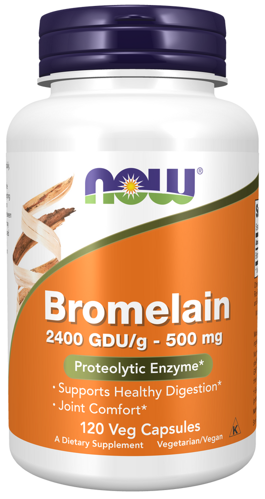 NOW Foods Bromelain 500mg — 120veg caps hero