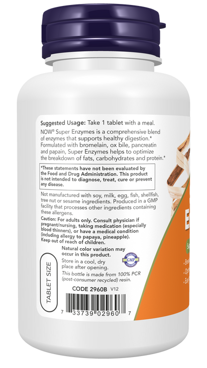 NOW Foods Super Enzymes 90tabs — Super Enzymes 90tabs support