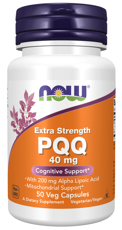 NOW Foods PQQ 40mg Extra Strength 50 vcaps — PQQ 40mg Extra Strength 50 vcaps hero