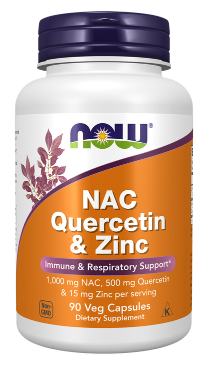 NOW Foods NAC Quercetin & Zinc 90caps — NAC Quercetin & Zinc 90caps hero