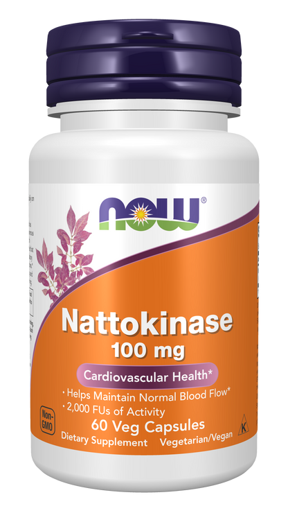 NOW Foods Nattokinase 100mg 60caps — Nattokinase 100mg 60caps hero