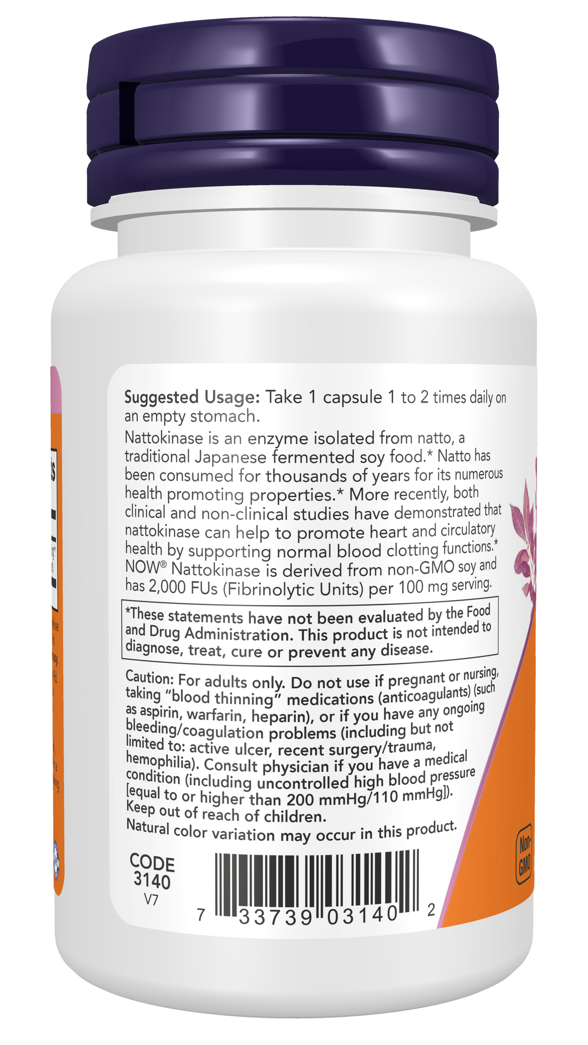 NOW Foods Nattokinase 100mg 60caps — Nattokinase 100mg 60caps support