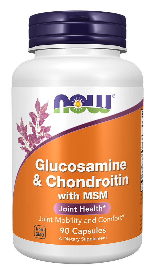 NOW Foods Glucosamine & Chondroitin with MSM — 90vcaps hero
