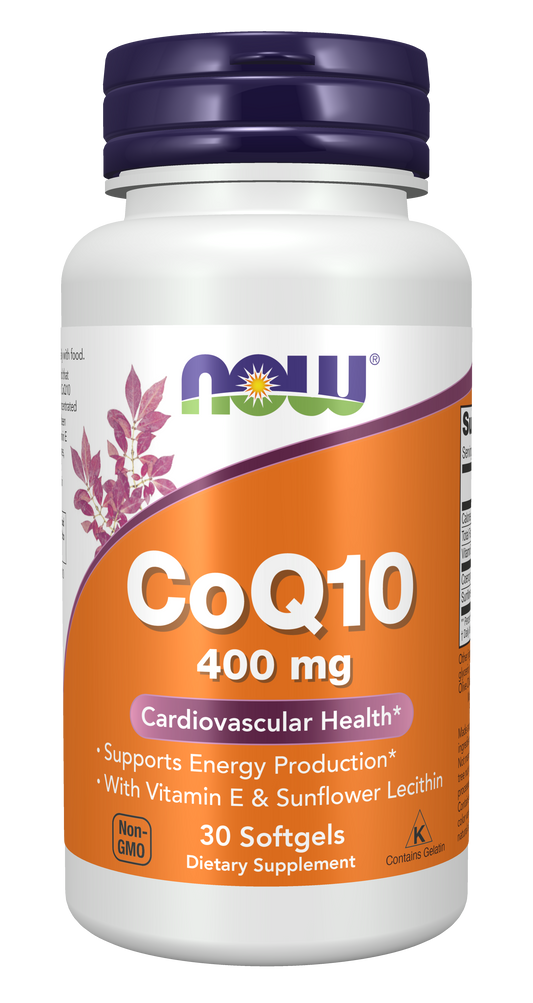 NOW Foods CoQ10 400mg 30 gels — CoQ10 400mg 30 gels hero