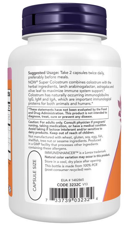 NOW Foods Super Colostrum 90 caps — Super Colostrum 90 caps support