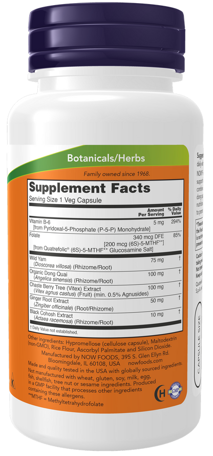 NOW Foods Female Balance 90 caps — Female Balance 90 caps facts