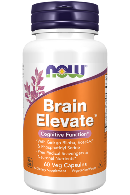NOW Foods Brain Elevate 60 vcaps — Brain Elevate 60 vcaps hero