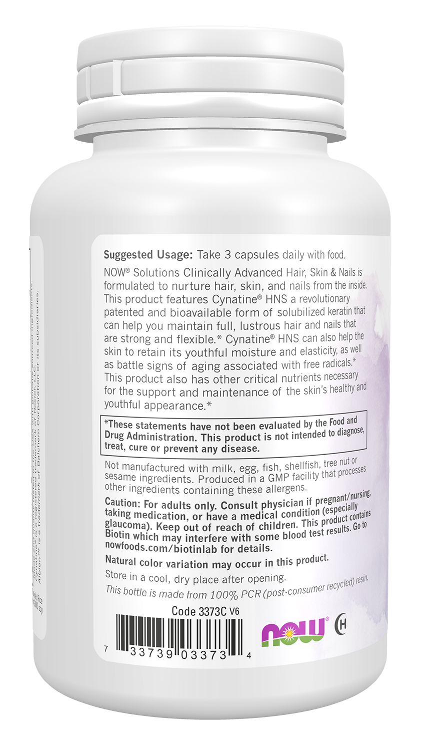 NOW Foods Clinical Hair Skin & Nails 90vcap — Clinical Hair Skin & Nails 90vcap support