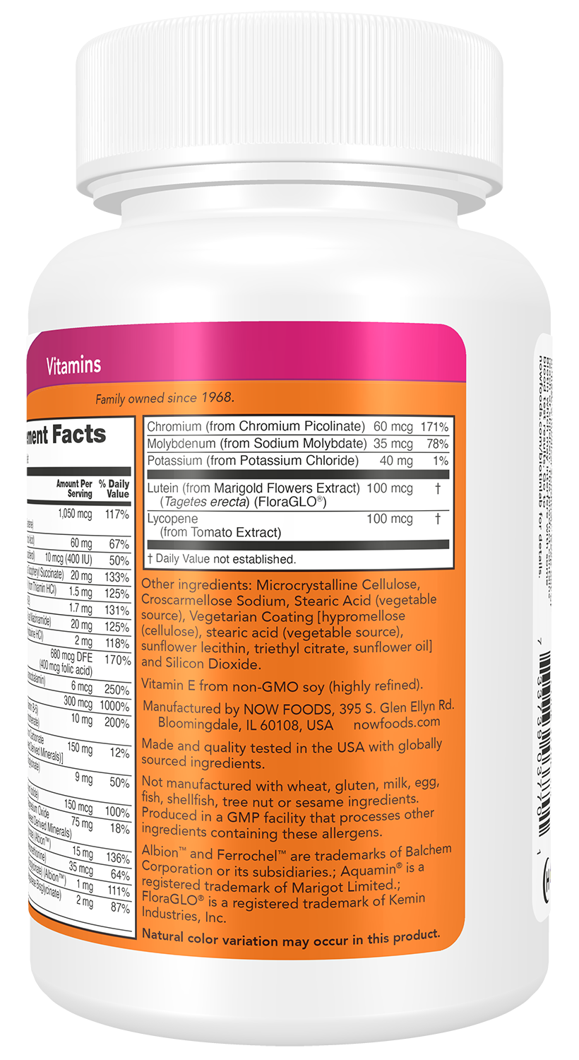 NOW Foods Daily Vits 100tabs — Daily Vits 100tabs support