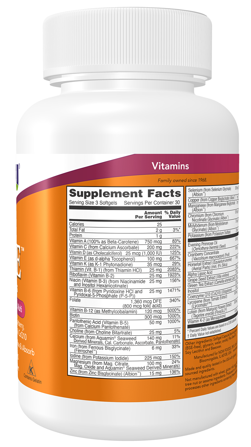 NOW Foods Eve Women's Multi 90 gels — Eve Women's Multi 90 gels facts