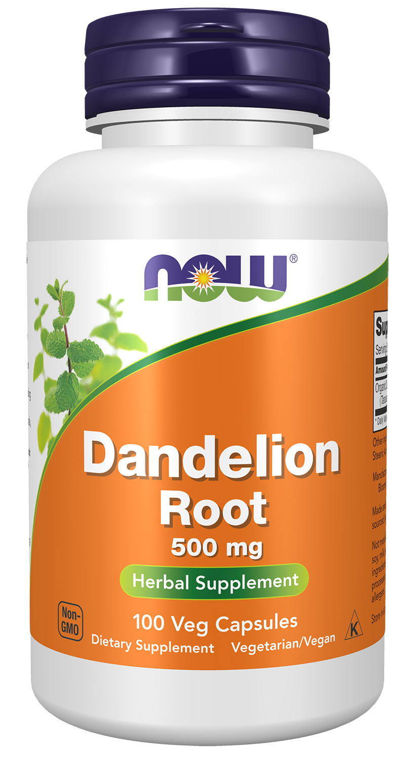 NOW Foods Dandelion Root 500mg 100 vcaps — Dandelion Root 500mg 100 vcaps hero