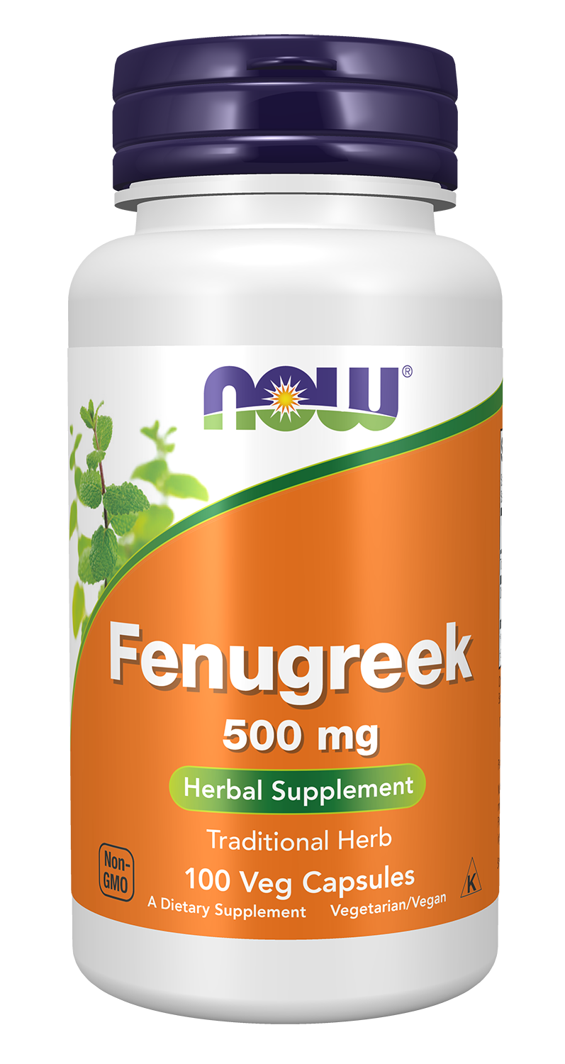 NOW Foods Fenugreek 500mg 100caps — Fenugreek 500mg 100caps hero