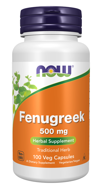 NOW Foods Fenugreek 500mg 100caps — Fenugreek 500mg 100caps hero