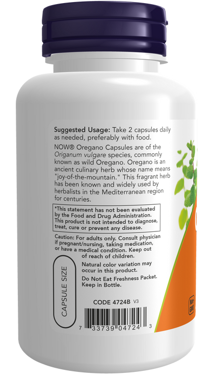 NOW Foods Oregano 450mg 100vcaps — Oregano 450mg 100vcaps support