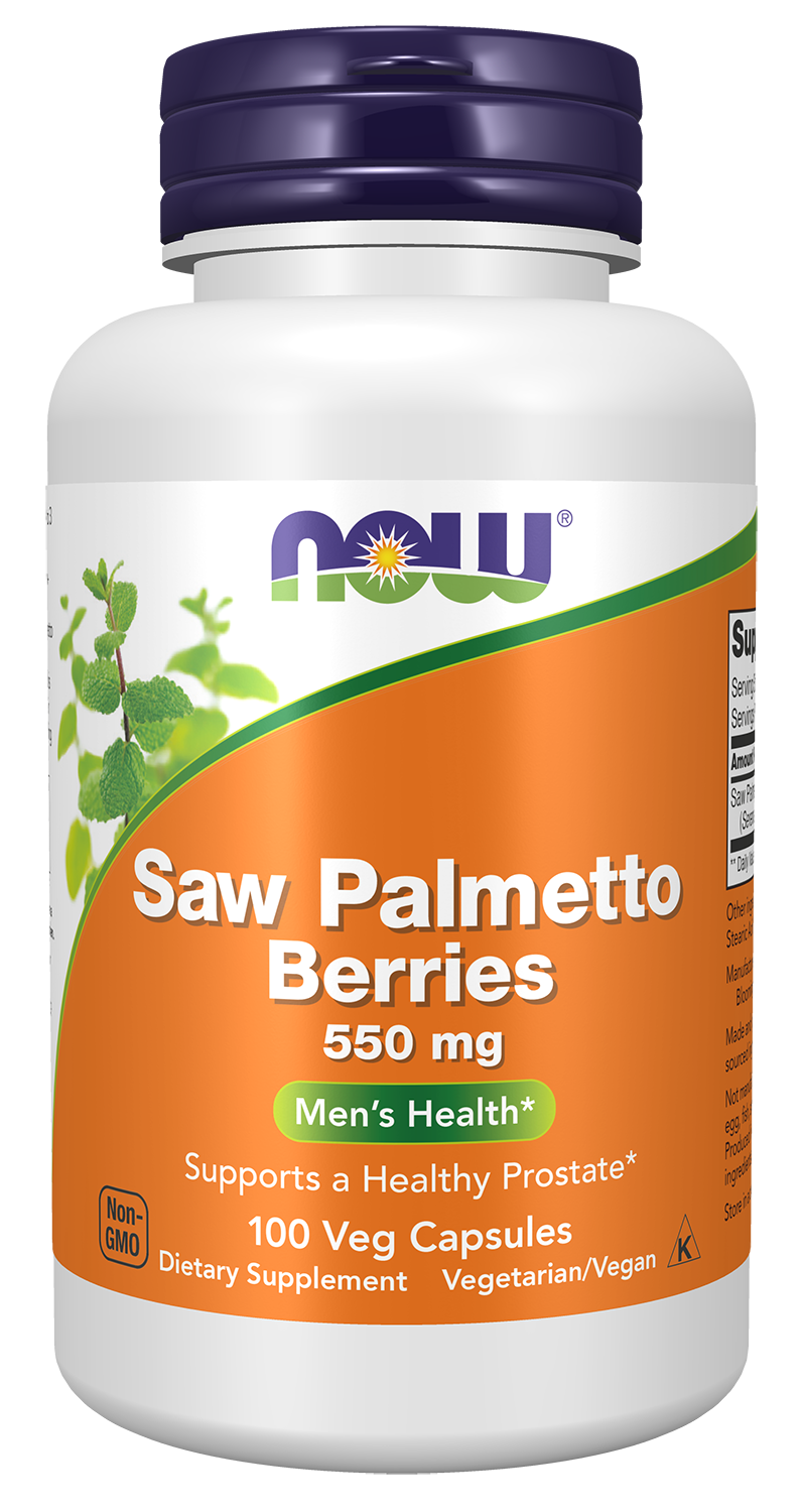 NOW Foods Saw Palmetto 550mg 100vcaps — Saw Palmetto 550mg 100vcaps hero