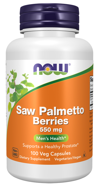 NOW Foods Saw Palmetto 550mg 100vcaps — Saw Palmetto 550mg 100vcaps hero