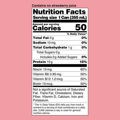 Barebells Protein Soda — Strawberry facts