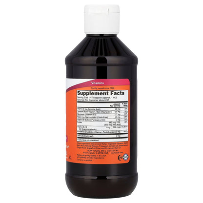 NOW Foods B-12 — 2000mcg Liquid B Complex 8oz facts