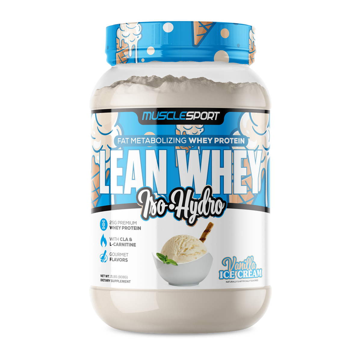 MuscleSport Lean Whey — 2lb Vanilla hero