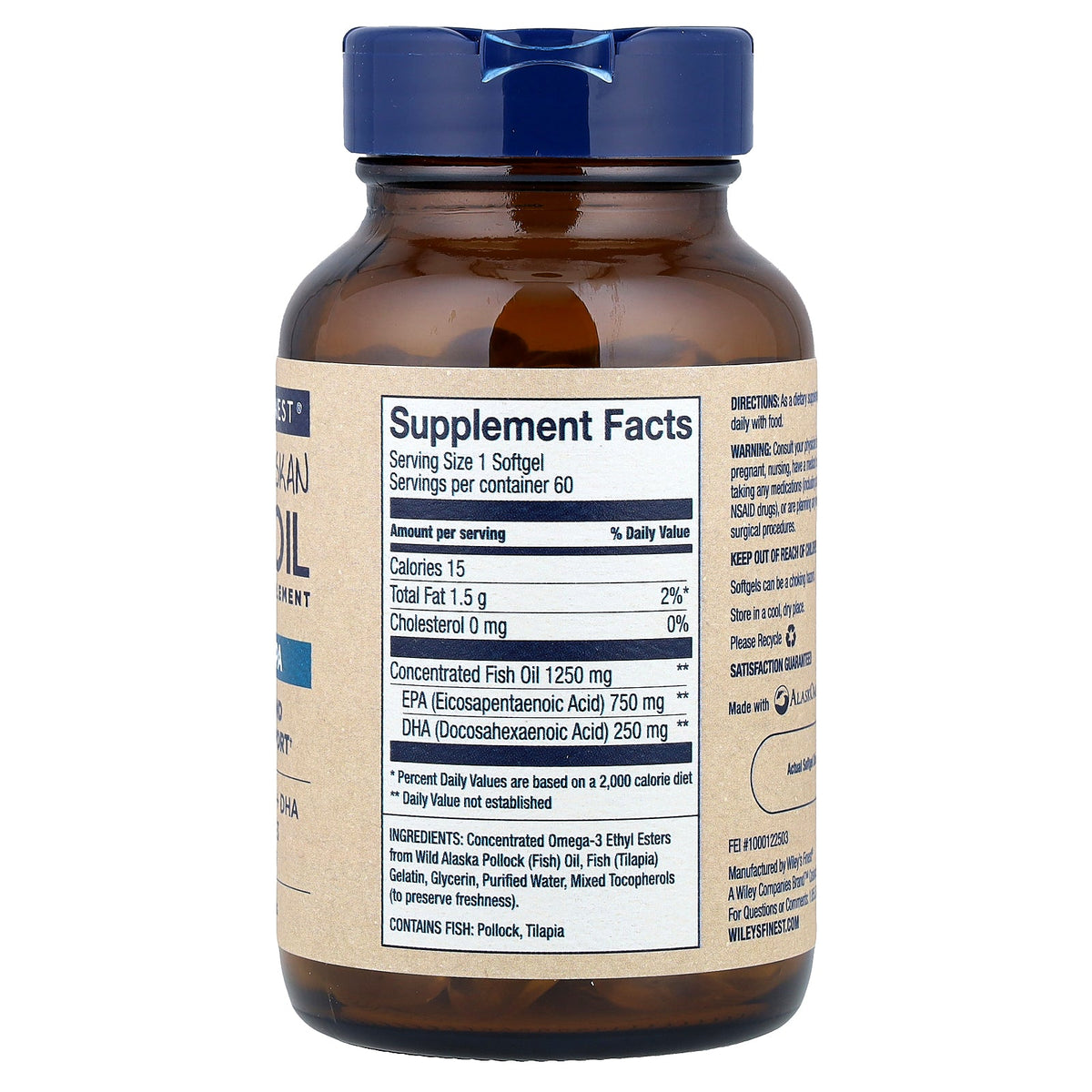 Wiley's Finest Peak EPA — 60ct facts
