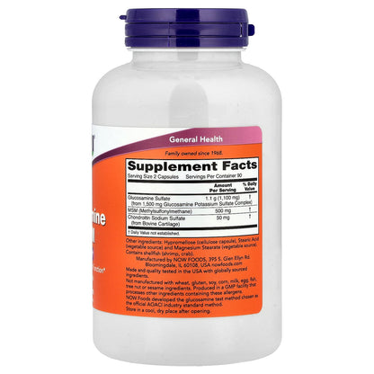 NOW Foods Glucosamine & MSM 180 Caps — Glucosamine & MSM 180 Caps facts