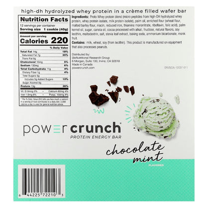 Power Crunch Protein Wafer Bar — Chocolate Mint facts