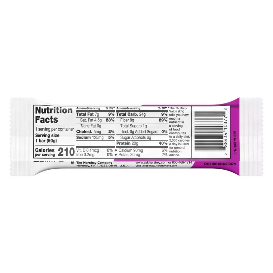 ONE Protein Bars — Fruity Cereal facts panel