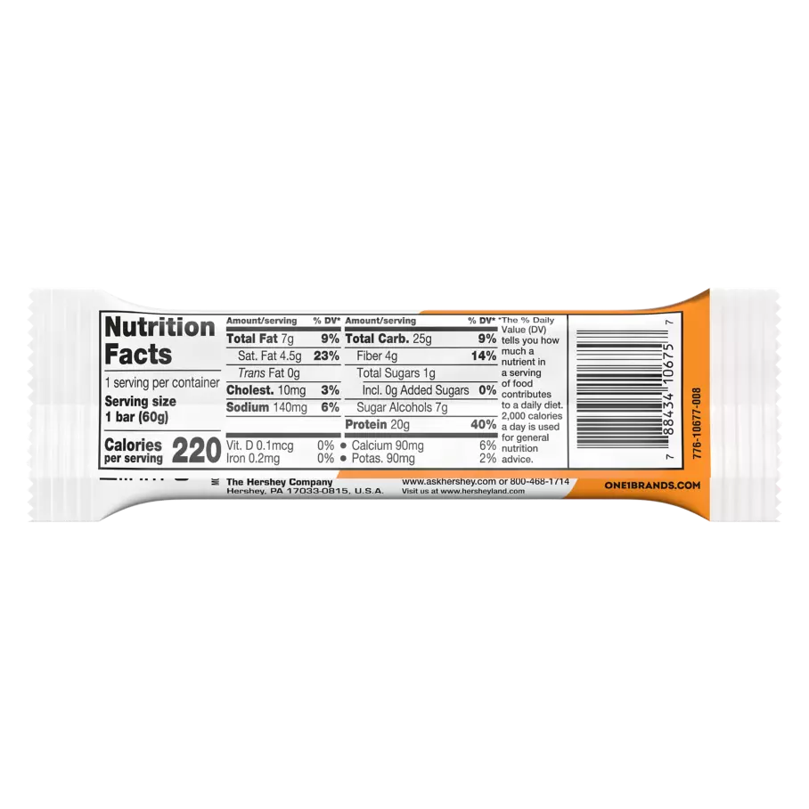 ONE Protein Bars — Maple Glazed Doughnut facts panel