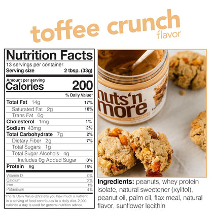 Nuts 'N More Protein Spread — Toffee Crunch facts