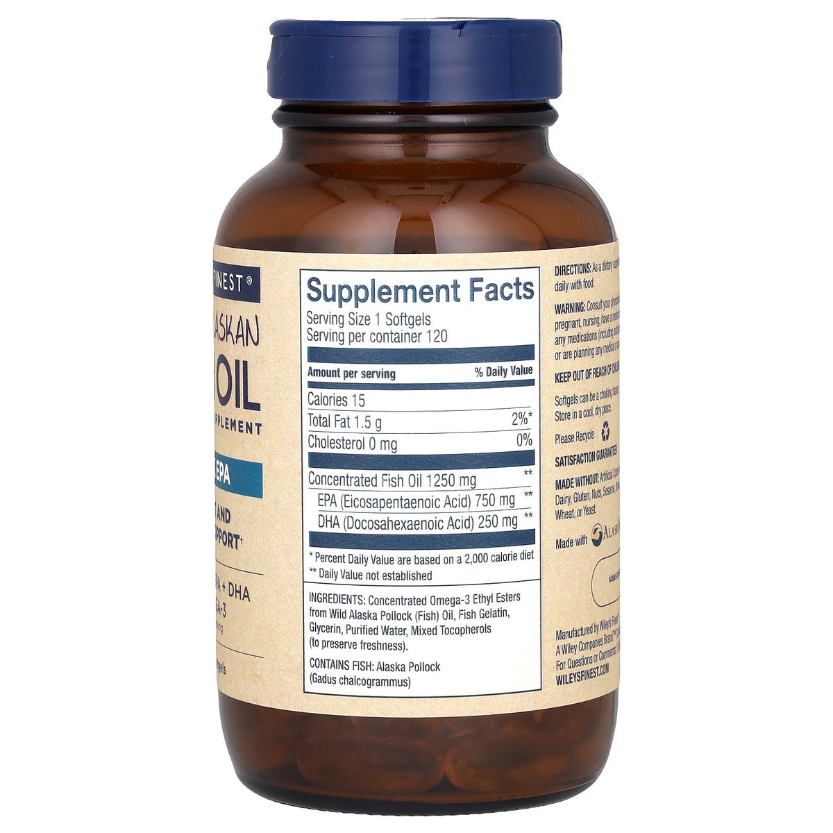 Wiley's Finest Peak EPA — 120ct facts