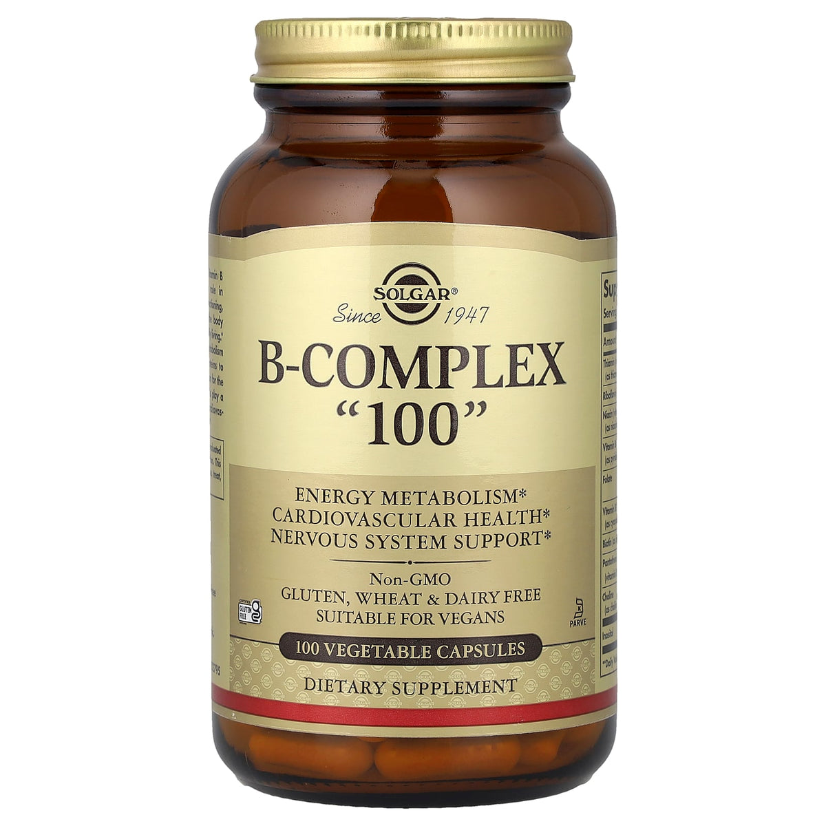 Solgar B Complex 100 — 100 veg caps hero