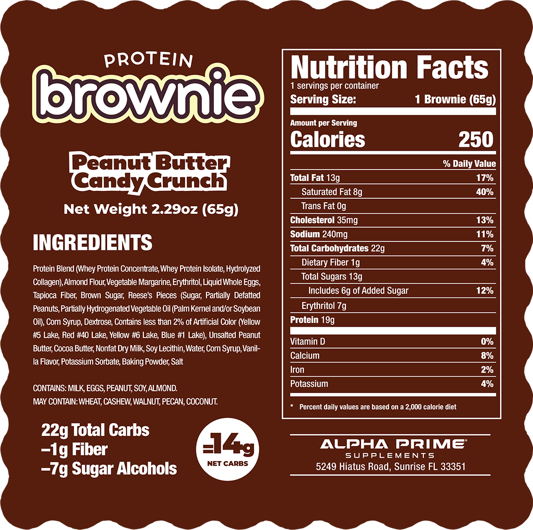 Prime Bites Protein Brownie — Peanut Butter Candy facts