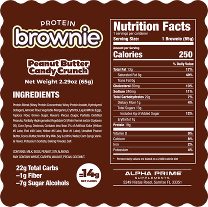 Prime Bites Protein Brownie — Peanut Butter Candy facts