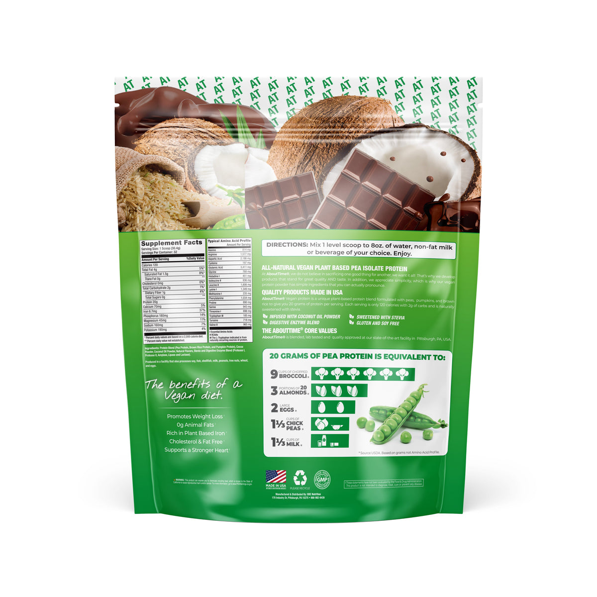 About Time Vegan Protein — Chocolate facts