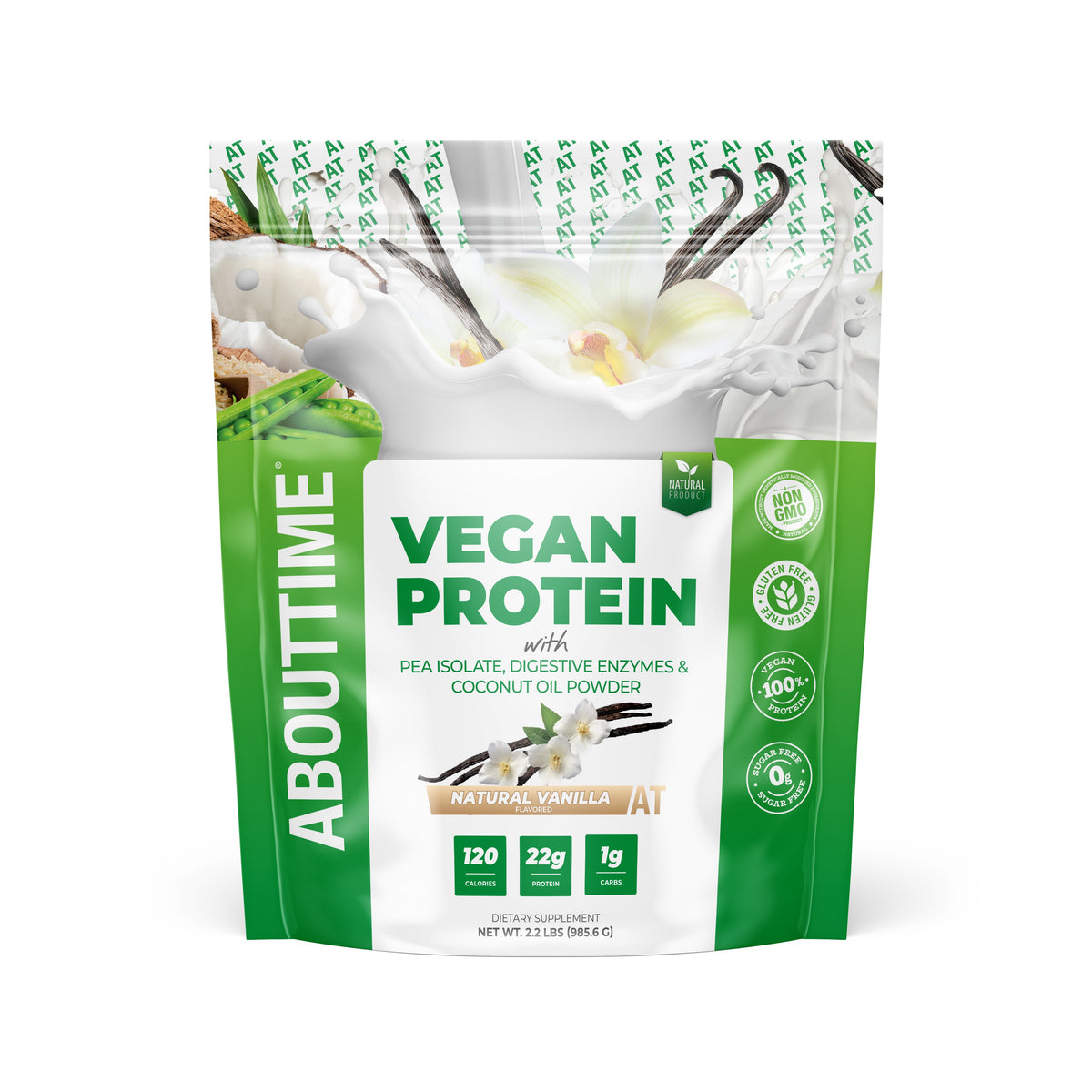 About Time Vegan Protein — Vanilla hero