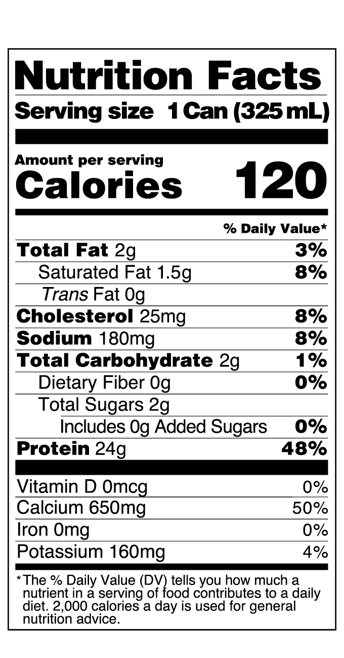 Barebells Milk — Vanilla facts
