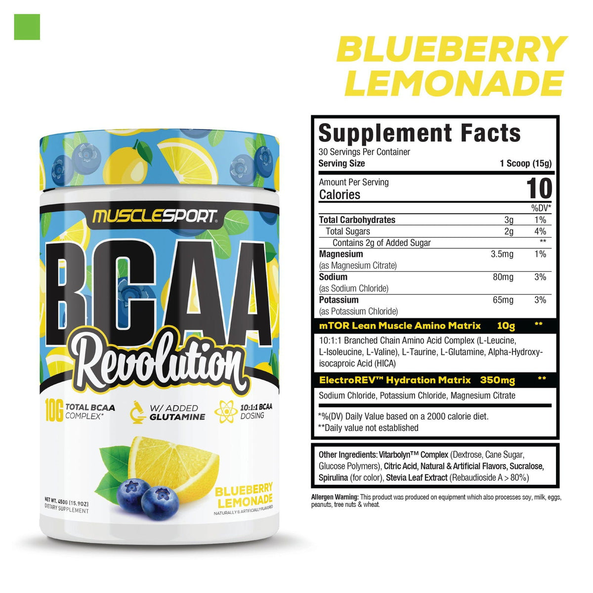 MuscleSport BCAA — Blueberry Lemonade hero