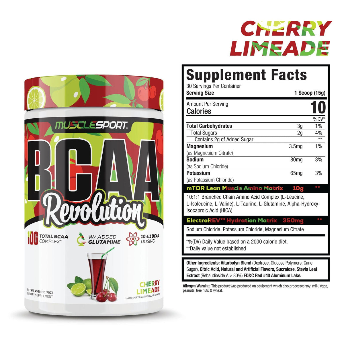 MuscleSport BCAA — Cherry Limeade hero