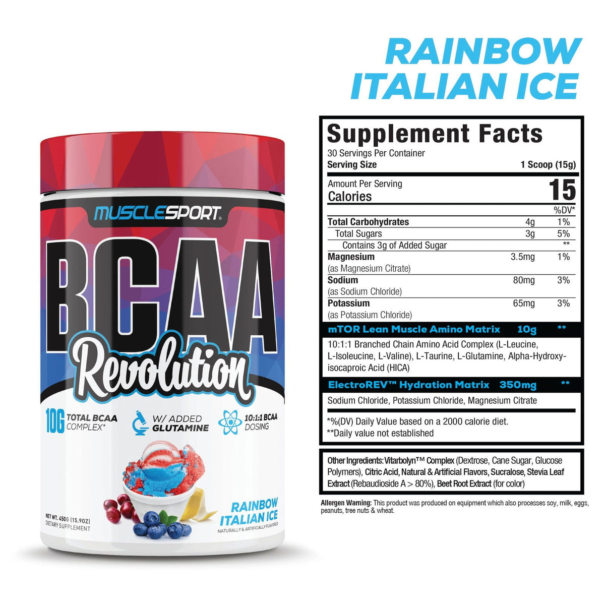 MuscleSport BCAA — Rainbow Italian Ice hero