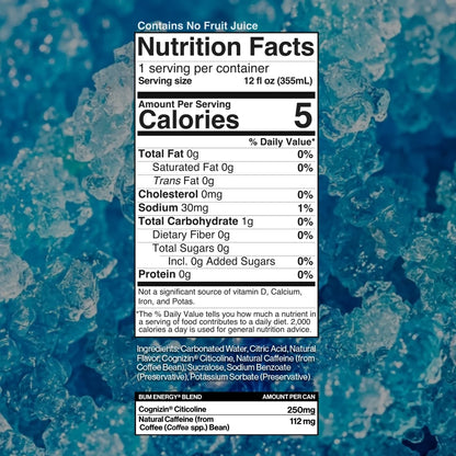 BUM Energy Energy — Blue Snow Cone facts