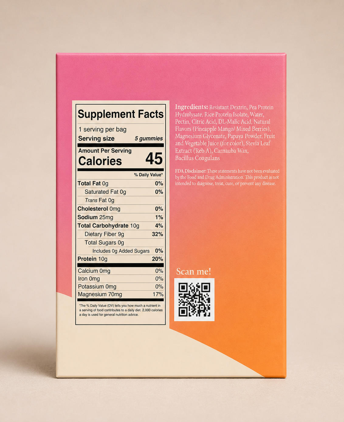 GutYa Protein Fiber Gummies — Single facts