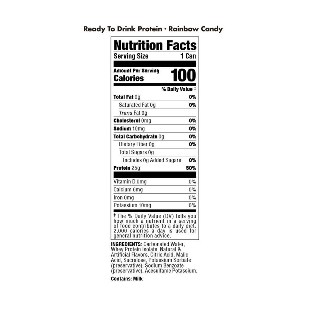 Bucked Up Protein RTD — Rainbow Candy facts