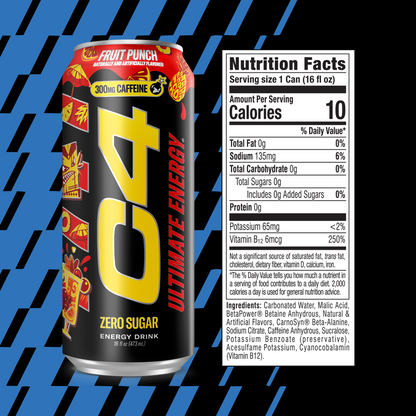 Cellucor C4 Ultimate RTD — Fruit Punch facts