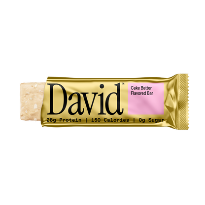 David Gold Protein Bars — Cake Batter front packaging