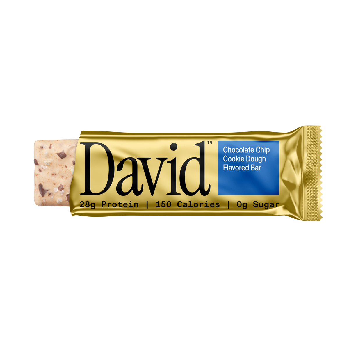 David Gold Protein Bars — Choc Chip Cookie Dough front packaging