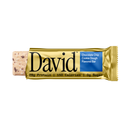 David Gold Protein Bars — Choc Chip Cookie Dough front packaging