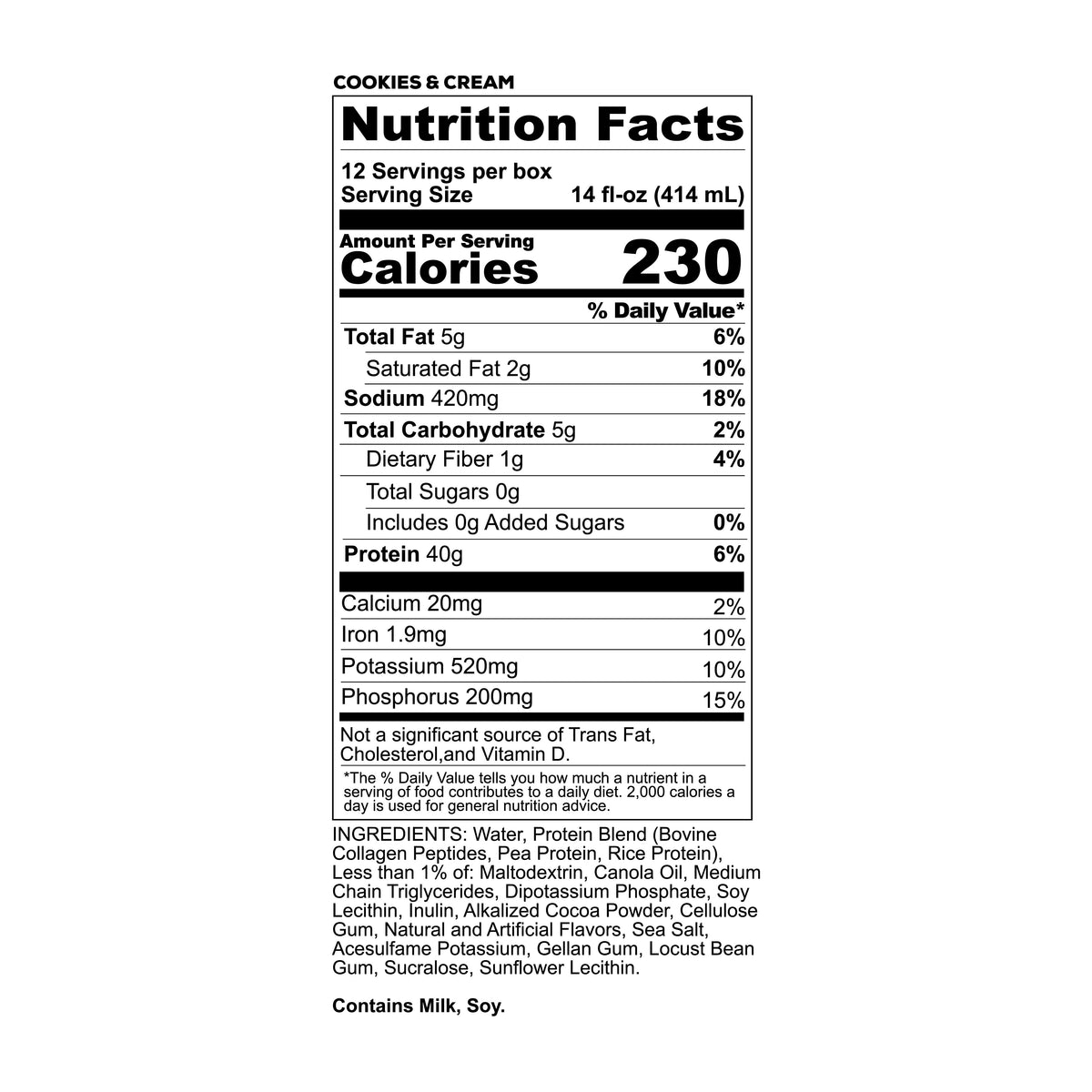 REDCON1 MRE RTD — Cookies and Cream facts