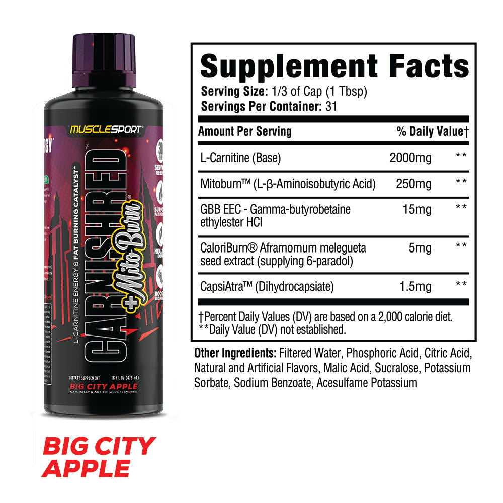 MuscleSport Carnished and Mitoburn — Big City Apple facts