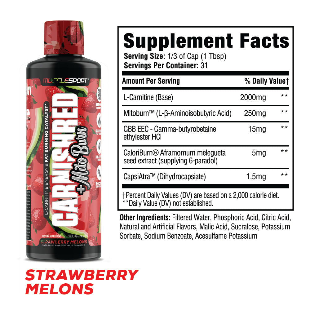 MuscleSport Carnished and Mitoburn — Strawberry Melons facts