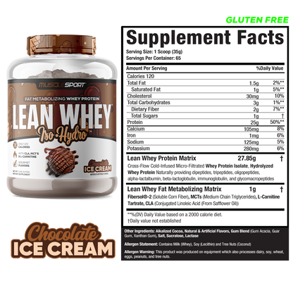 MuscleSport Lean Whey — 5lb Chocolate facts